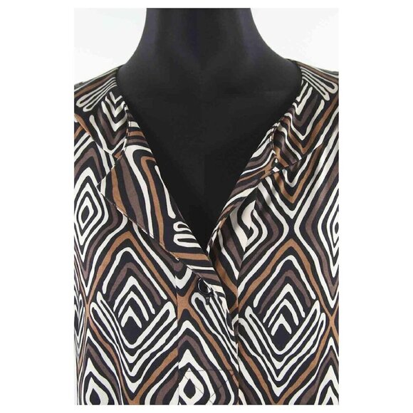 Diane Von Furstenberg Silk Vintage Tribal Print Tunic Dress Size 4 - Picture 6 of 8